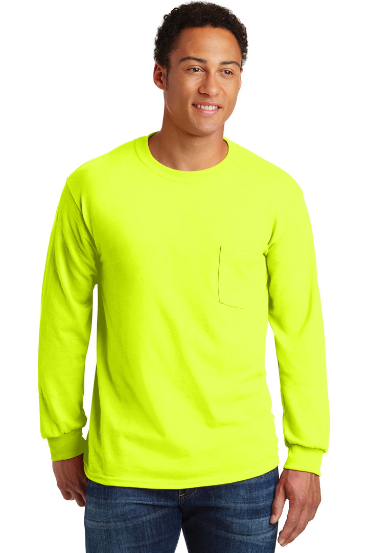Gildan¨ - Ultra Cotton¨ 100% US Cotton Long Sleeve T-Shirt with Pocket.  2410