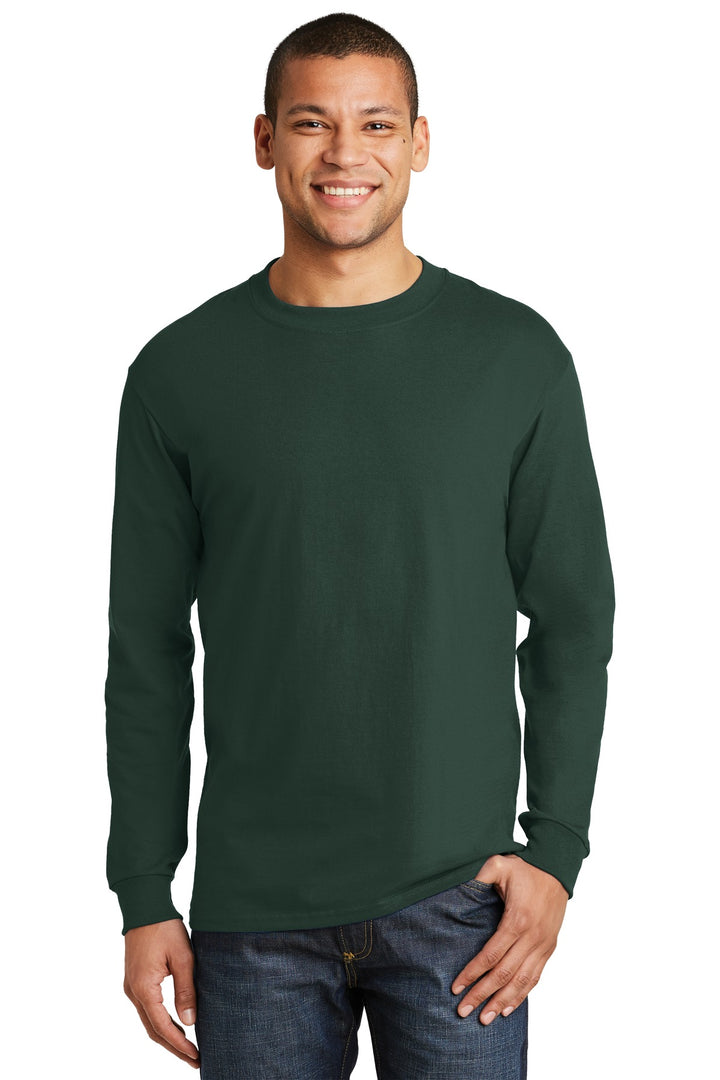 Hanes¨ Beefy-T¨ -  100% Cotton Long Sleeve T-Shirt.  5186