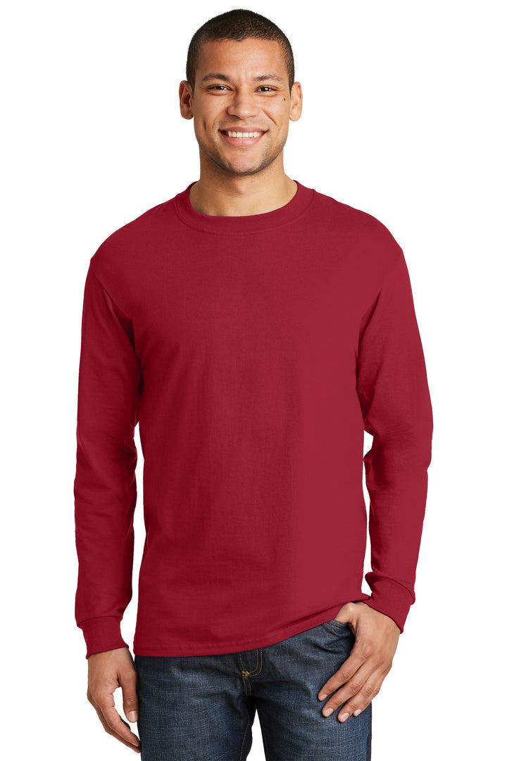 Hanes¨ Beefy-T¨ -  100% Cotton Long Sleeve T-Shirt.  5186