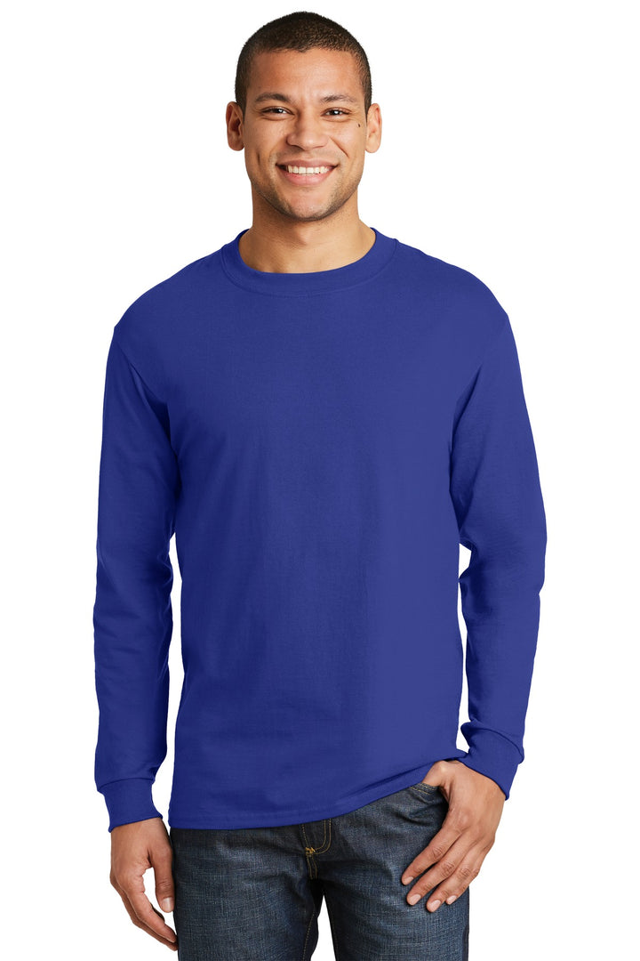 Hanes¨ Beefy-T¨ -  100% Cotton Long Sleeve T-Shirt.  5186