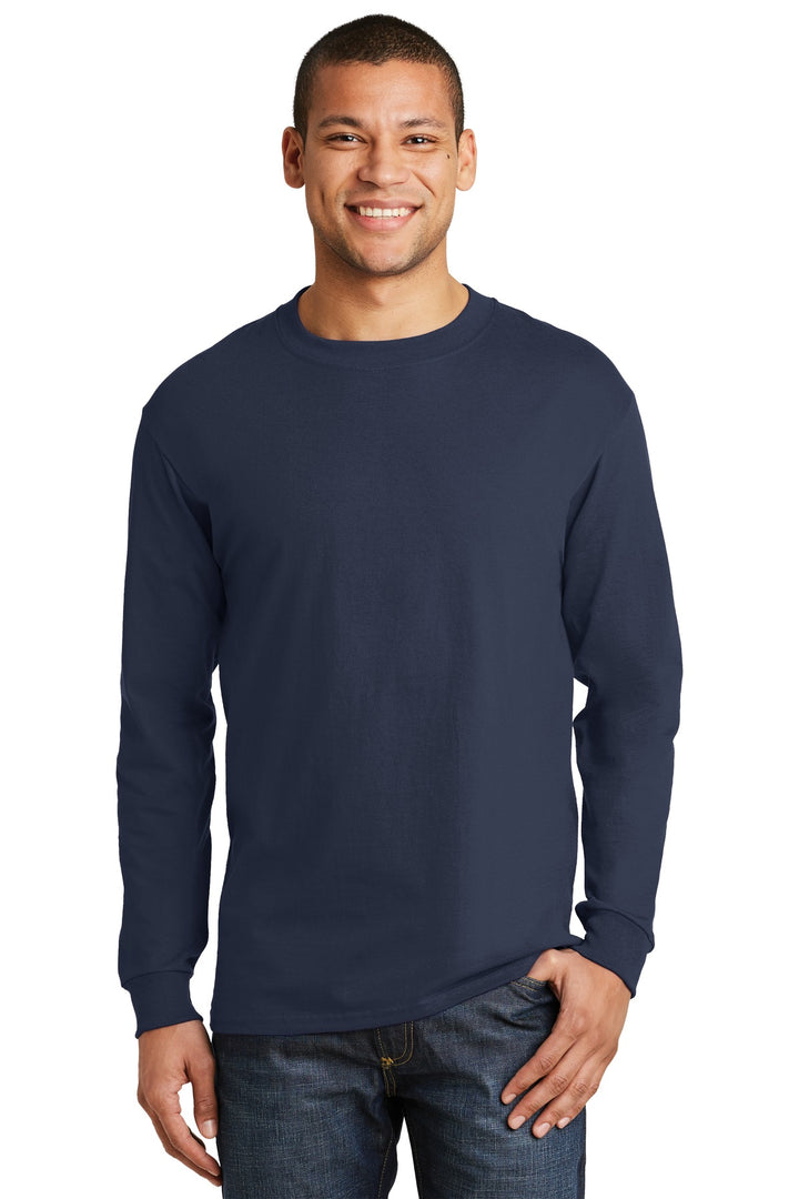 Hanes¨ Beefy-T¨ -  100% Cotton Long Sleeve T-Shirt.  5186