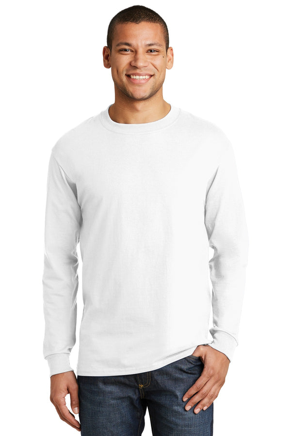 Hanes¨ Beefy-T¨ -  100% Cotton Long Sleeve T-Shirt.  5186