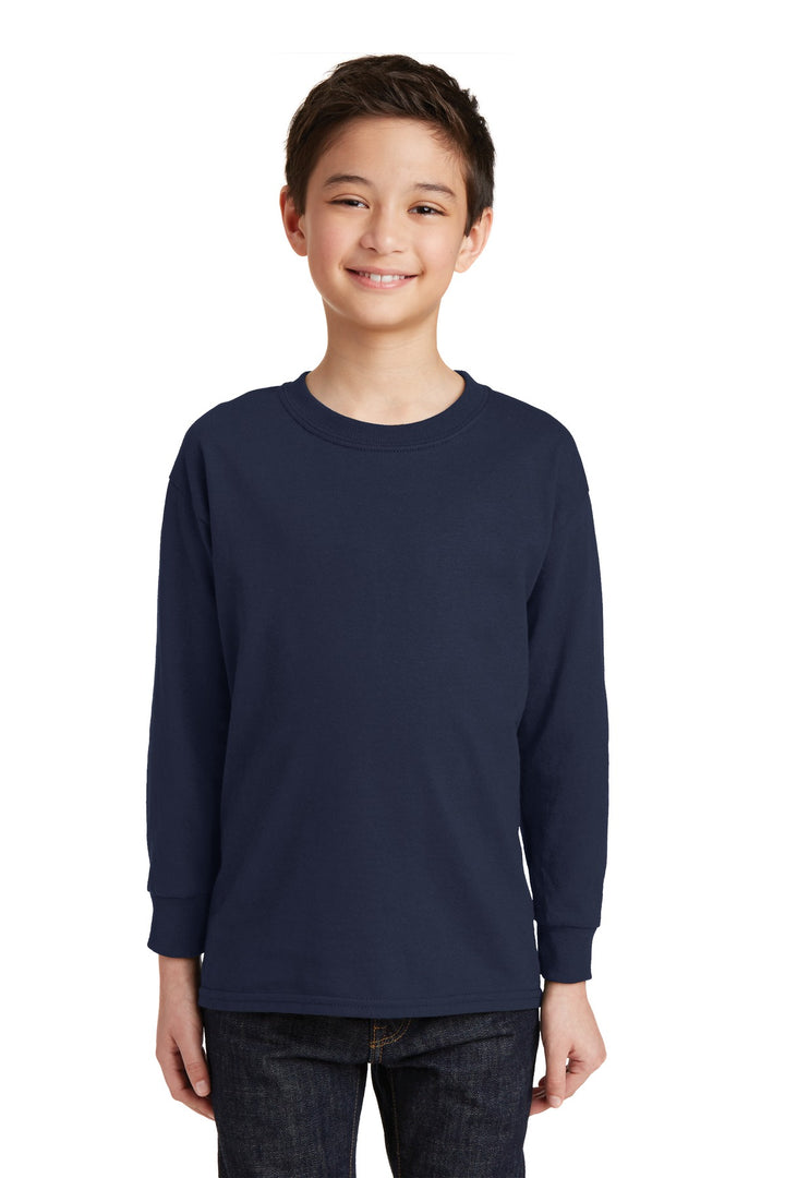 Gildan¨ Youth Heavy Cotton™ 100% Cotton Long Sleeve T-Shirt. 5400B