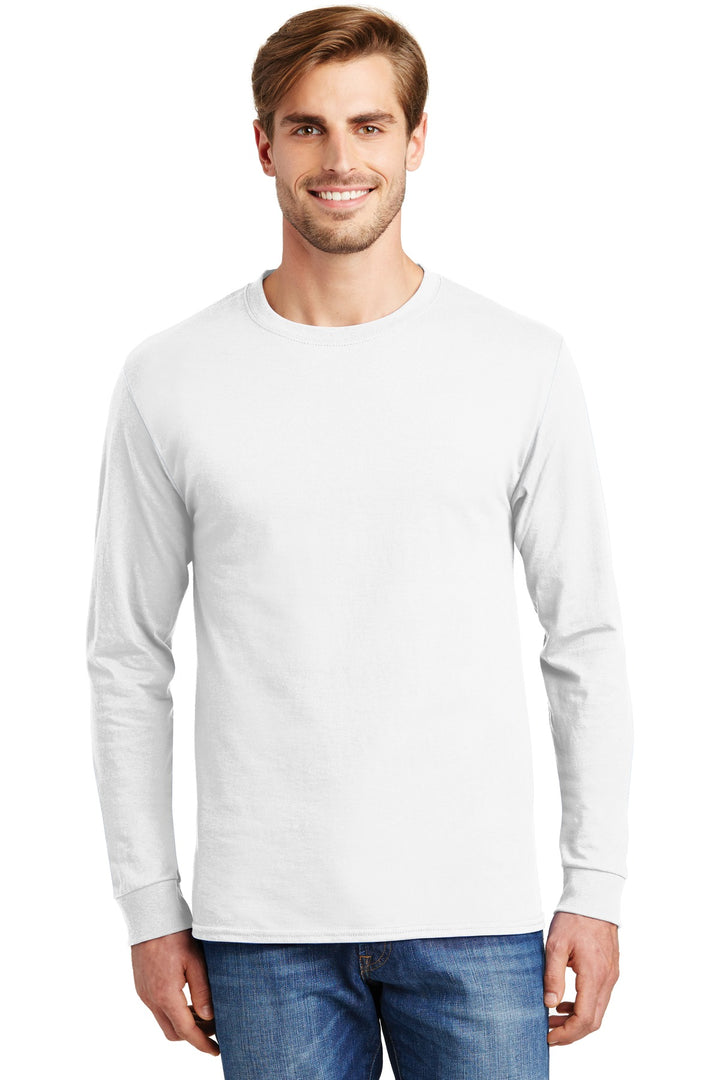 Hanes¨ - Authentic 100% Cotton Long Sleeve T-Shirt.  5586