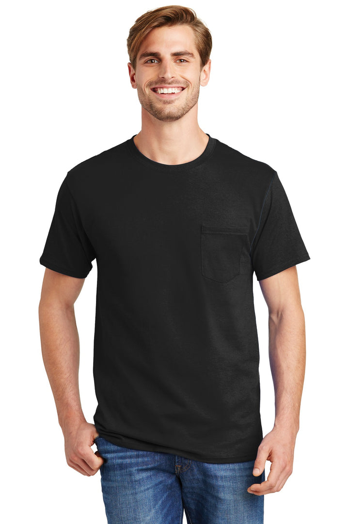 Hanes¨ - Authentic 100%  Cotton T-Shirt with Pocket.  5590