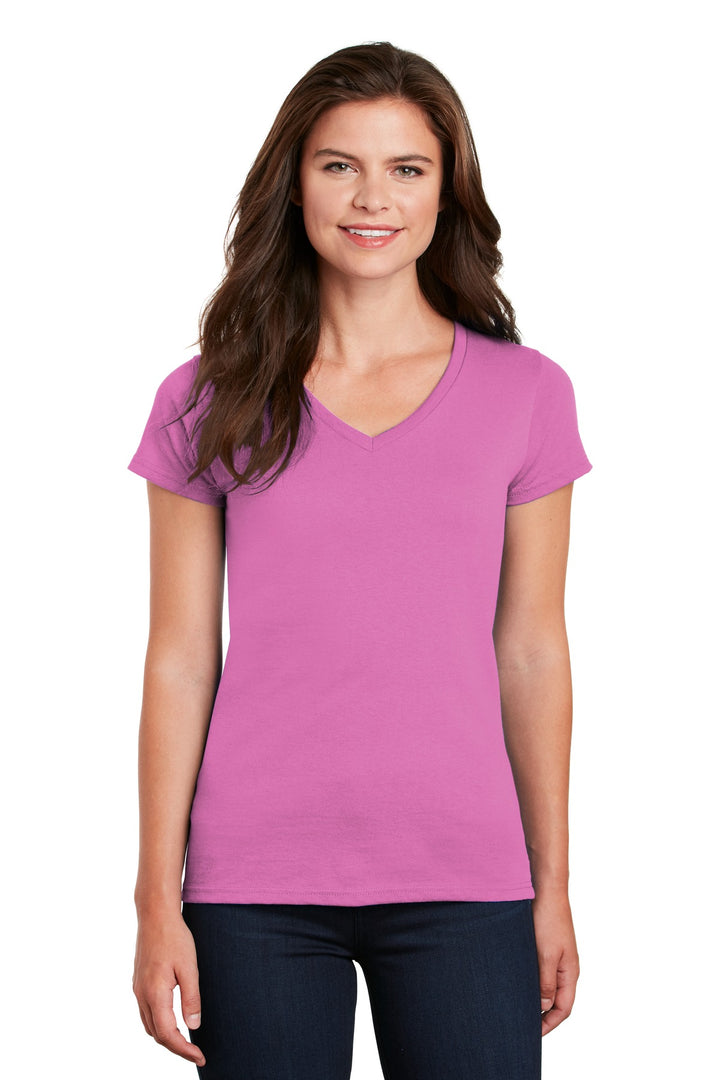 Gildan¨ Ladies Heavy Cotton™ 100% Cotton V-Neck T-Shirt. 5V00L