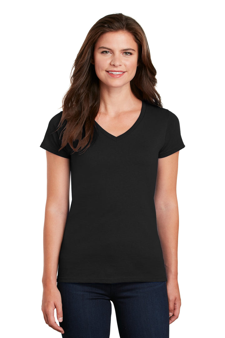 Gildan¨ Ladies Heavy Cotton™ 100% Cotton V-Neck T-Shirt. 5V00L