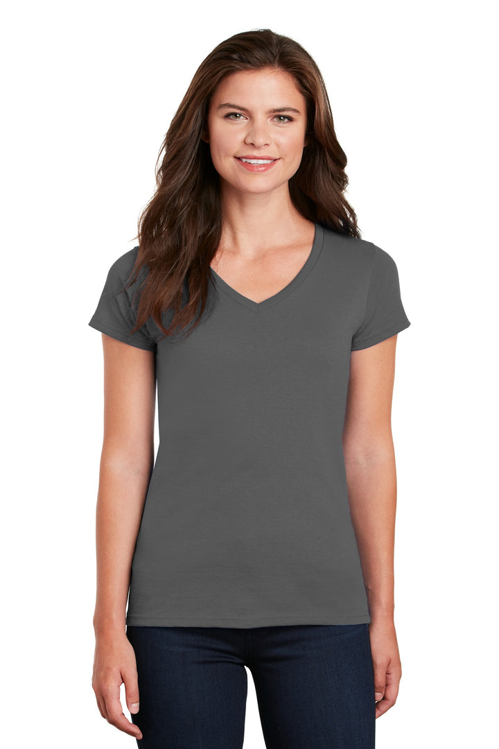 Gildan¨ Ladies Heavy Cotton™ 100% Cotton V-Neck T-Shirt. 5V00L