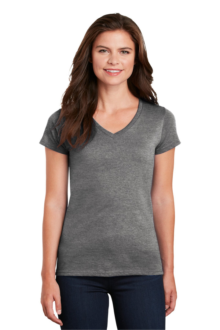 Gildan¨ Ladies Heavy Cotton™ 100% Cotton V-Neck T-Shirt. 5V00L
