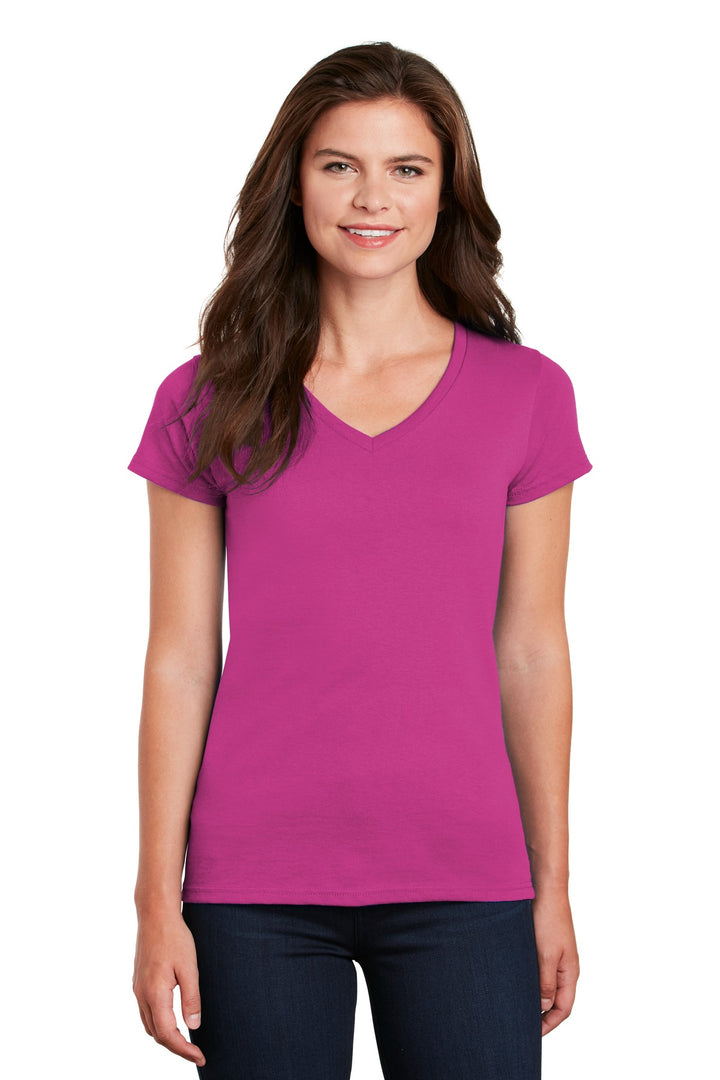Gildan¨ Ladies Heavy Cotton™ 100% Cotton V-Neck T-Shirt. 5V00L