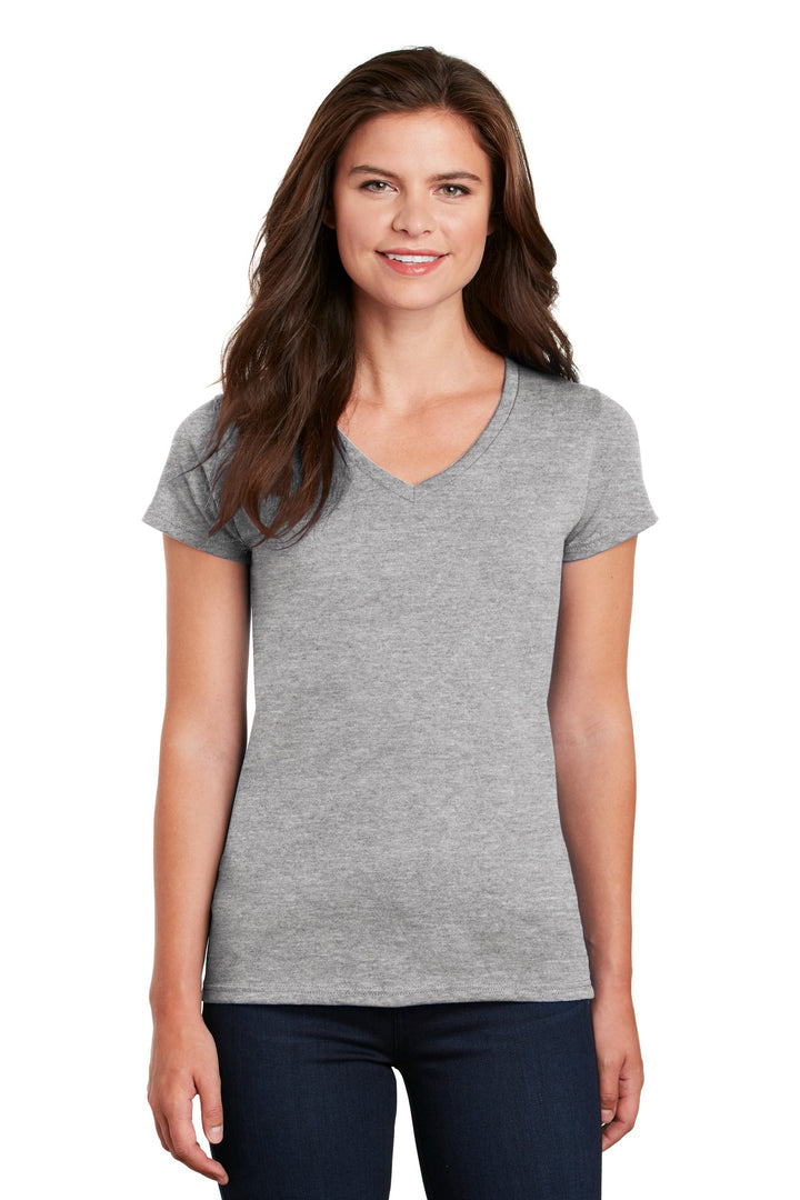 Gildan¨ Ladies Heavy Cotton™ 100% Cotton V-Neck T-Shirt. 5V00L