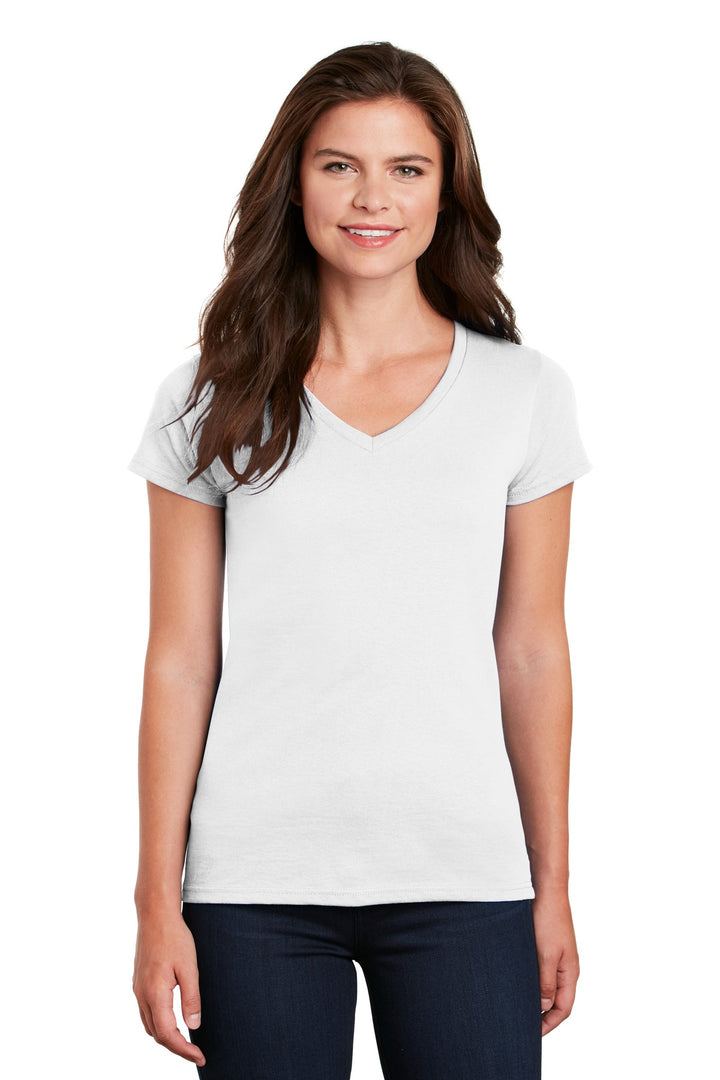 Gildan¨ Ladies Heavy Cotton™ 100% Cotton V-Neck T-Shirt. 5V00L