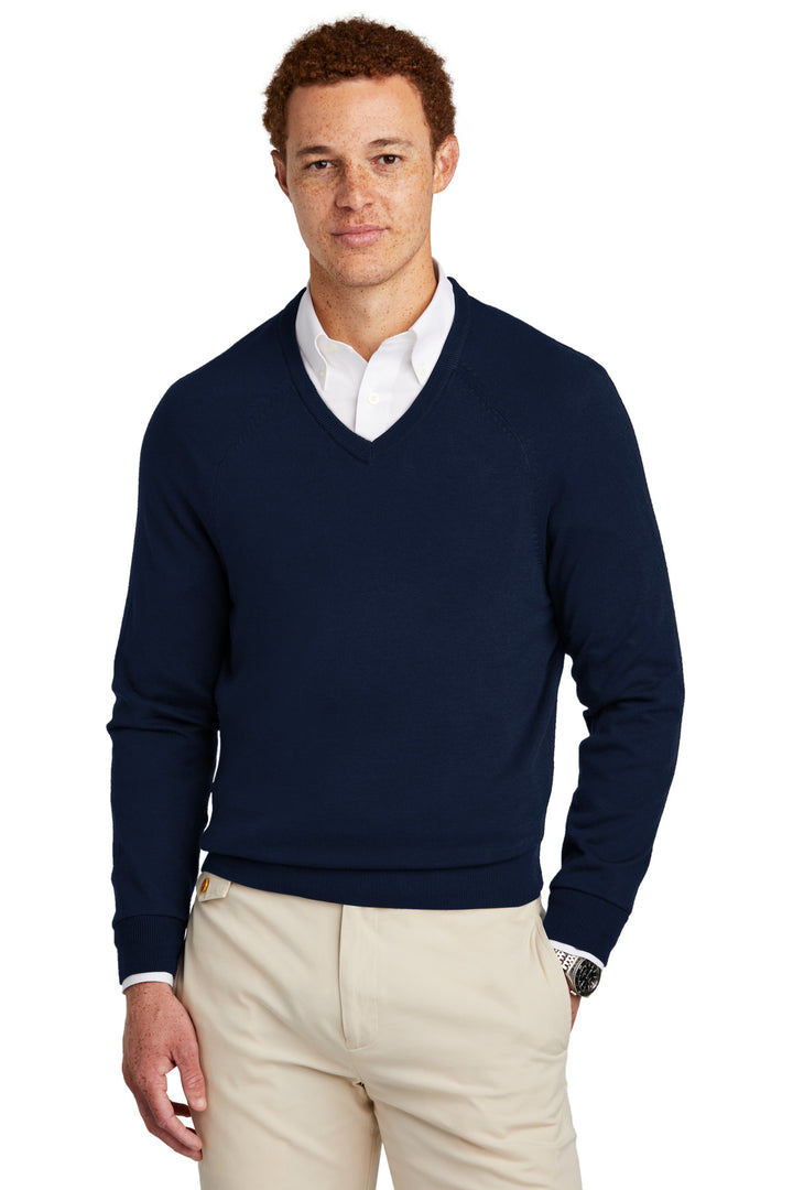 Brooks Brothers¨ Cotton Stretch V-Neck Sweater BB18400