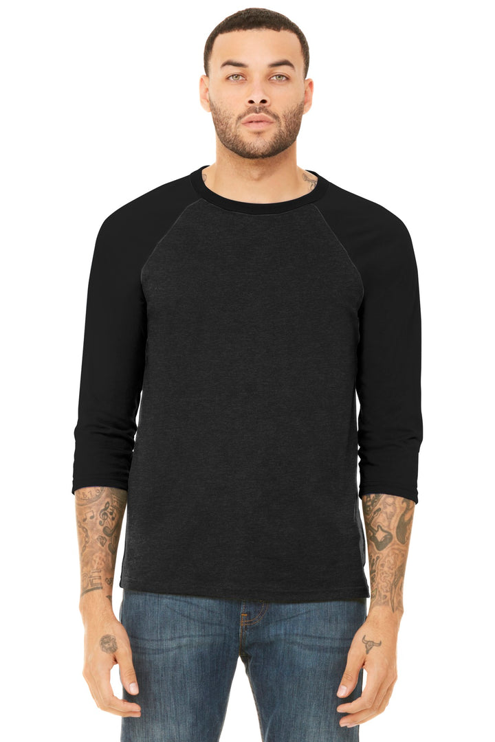 BELLA+CANVAS ¨ Unisex 3/4-Sleeve Baseball Tee. BC3200