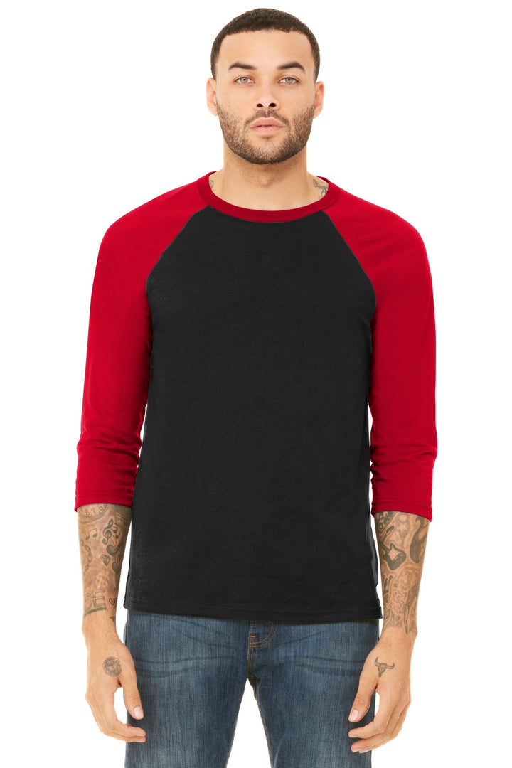 BELLA+CANVAS ¨ Unisex 3/4-Sleeve Baseball Tee. BC3200