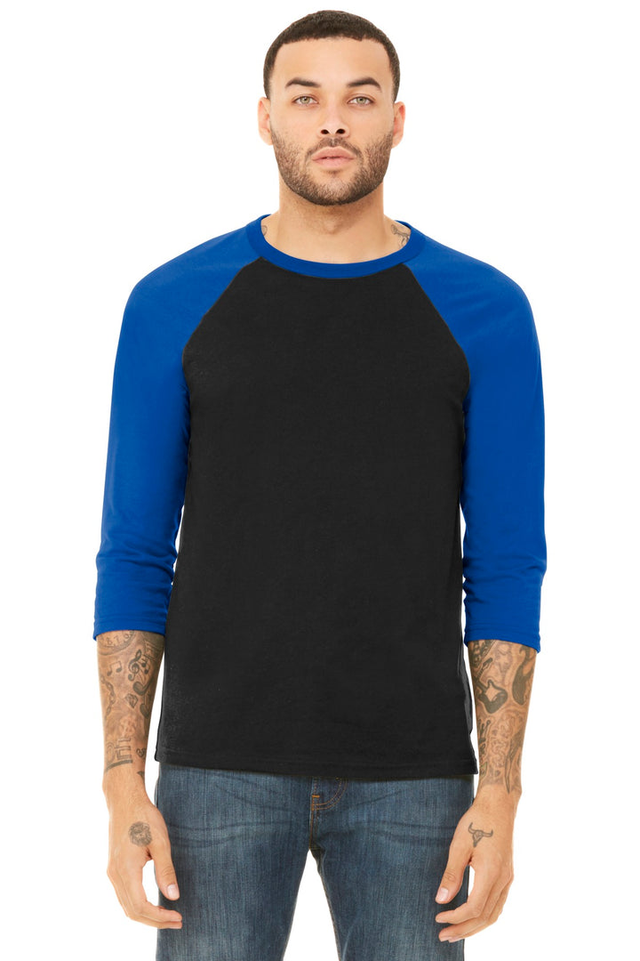 BELLA+CANVAS ¨ Unisex 3/4-Sleeve Baseball Tee. BC3200