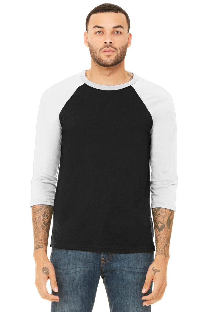 BELLA+CANVAS ¨ Unisex 3/4-Sleeve Baseball Tee. BC3200