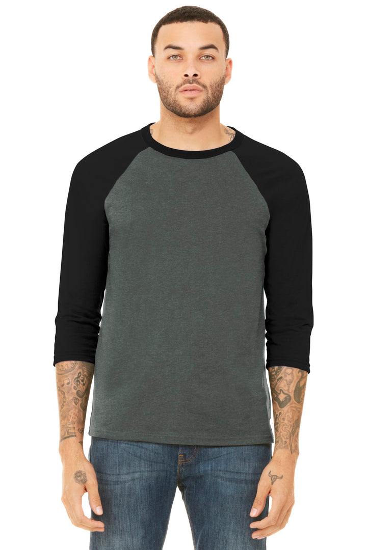 BELLA+CANVAS ¨ Unisex 3/4-Sleeve Baseball Tee. BC3200