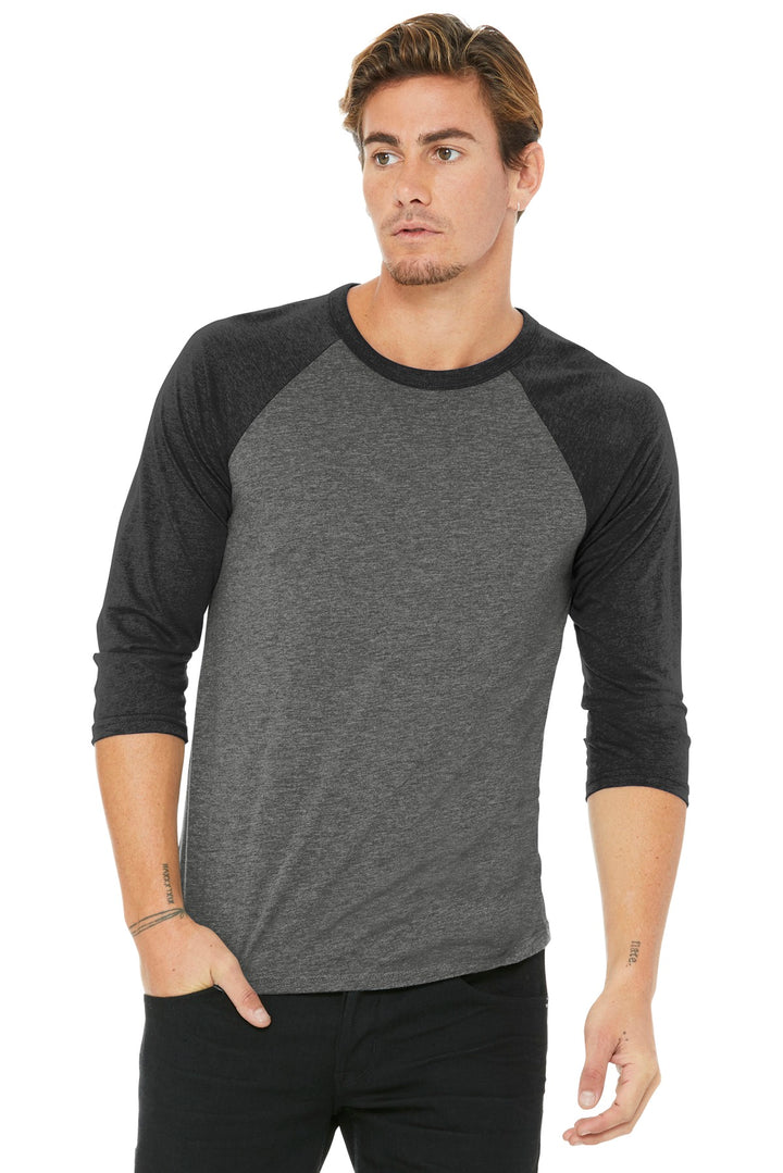 BELLA+CANVAS ¨ Unisex 3/4-Sleeve Baseball Tee. BC3200