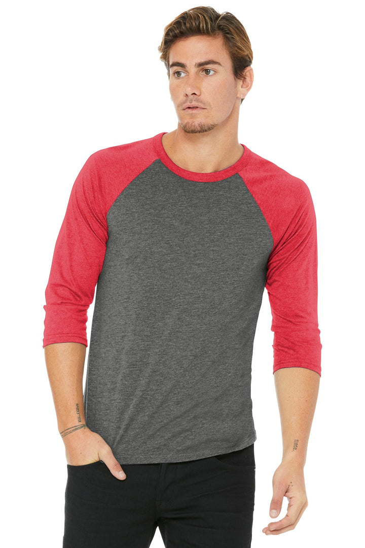BELLA+CANVAS ¨ Unisex 3/4-Sleeve Baseball Tee. BC3200