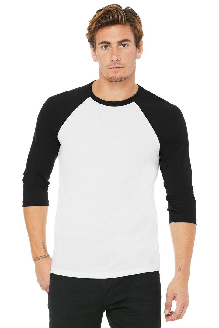 BELLA+CANVAS ¨ Unisex 3/4-Sleeve Baseball Tee. BC3200