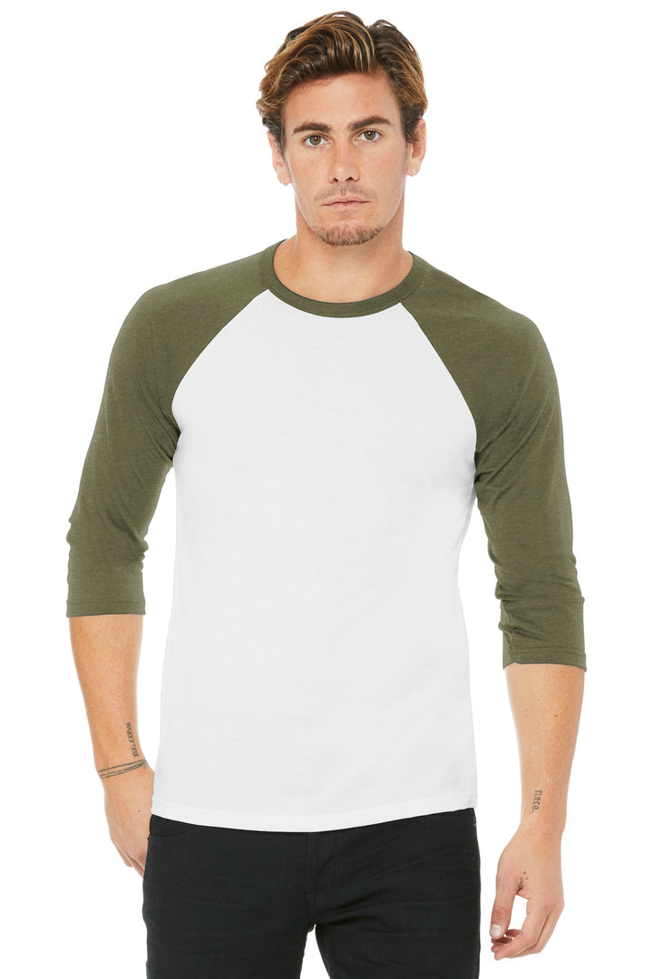 BELLA+CANVAS ¨ Unisex 3/4-Sleeve Baseball Tee. BC3200
