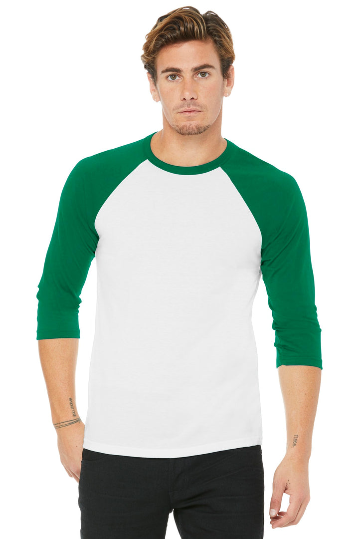 BELLA+CANVAS ¨ Unisex 3/4-Sleeve Baseball Tee. BC3200