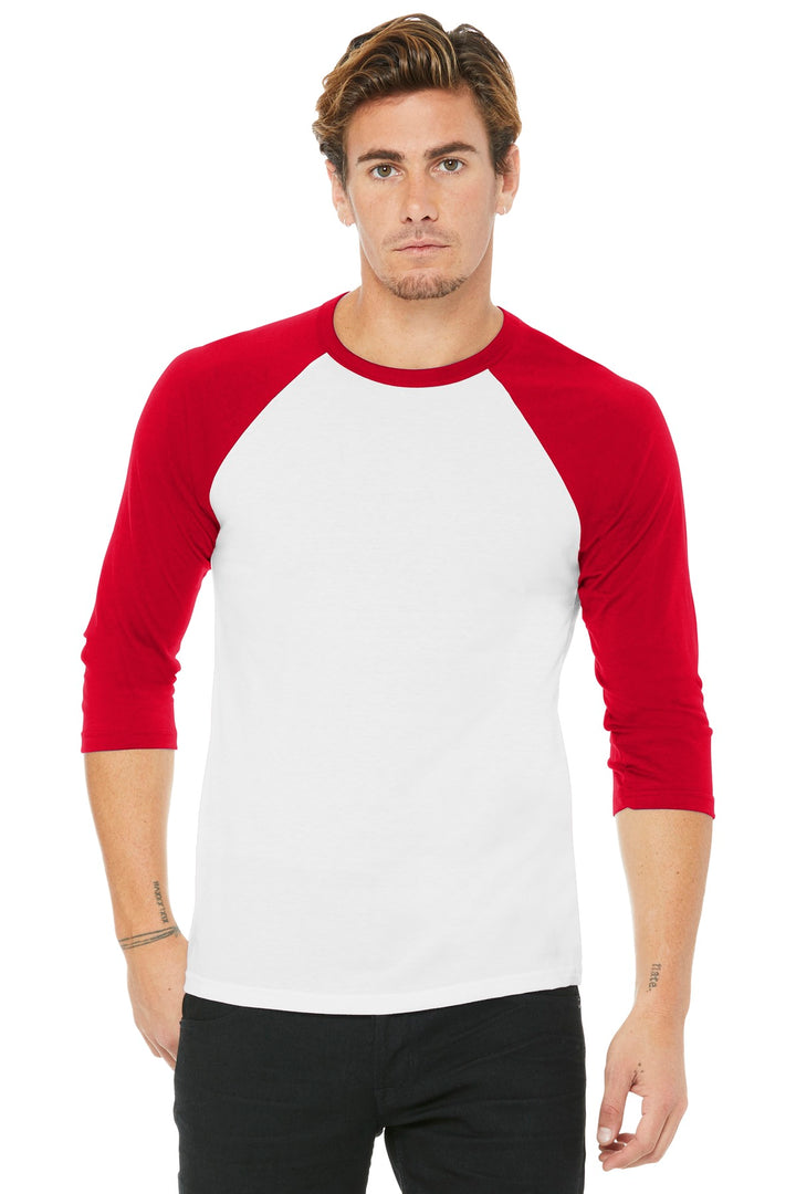 BELLA+CANVAS ¨ Unisex 3/4-Sleeve Baseball Tee. BC3200