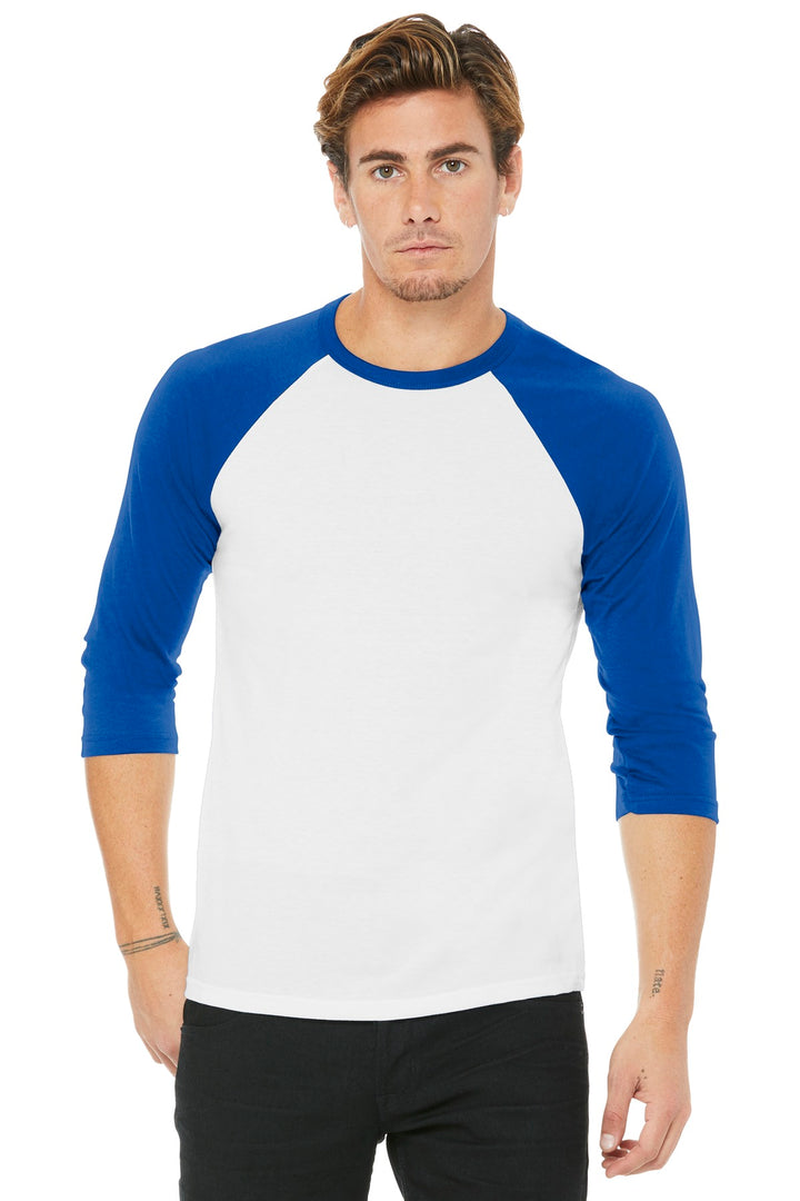 BELLA+CANVAS ¨ Unisex 3/4-Sleeve Baseball Tee. BC3200