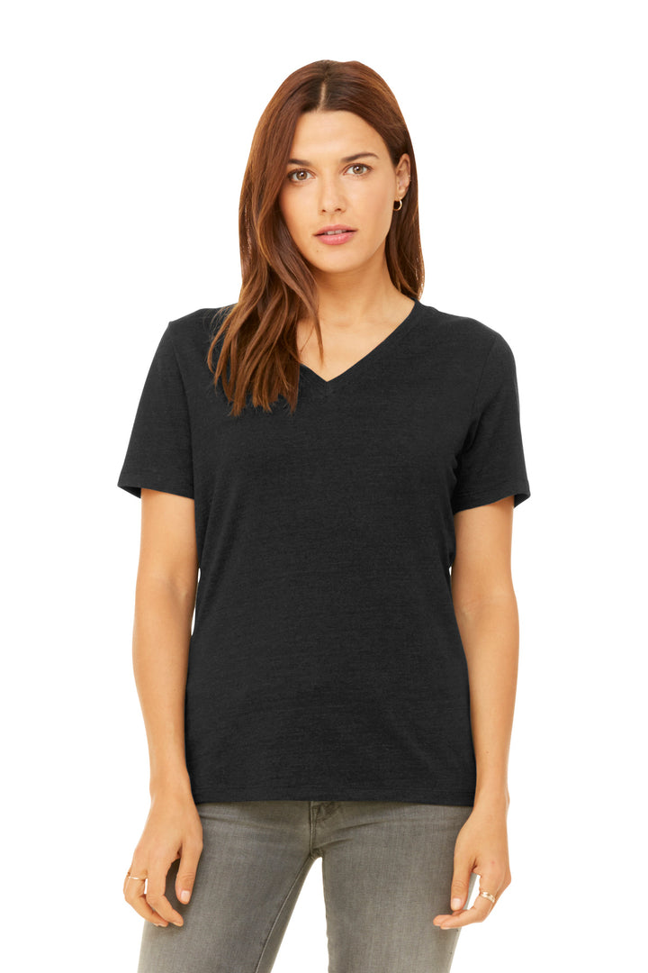 BELLA+CANVAS¨ Women's Relaxed Heather CVC V-Neck Tee BC6405CVC