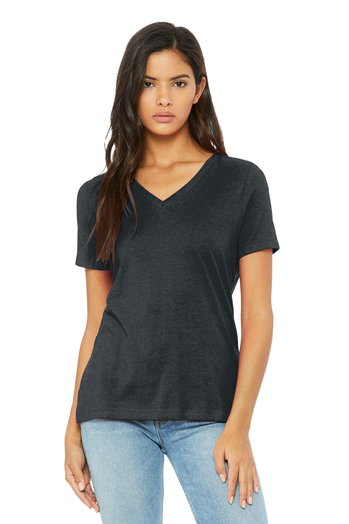 BELLA+CANVAS¨ Women's Relaxed Heather CVC V-Neck Tee BC6405CVC
