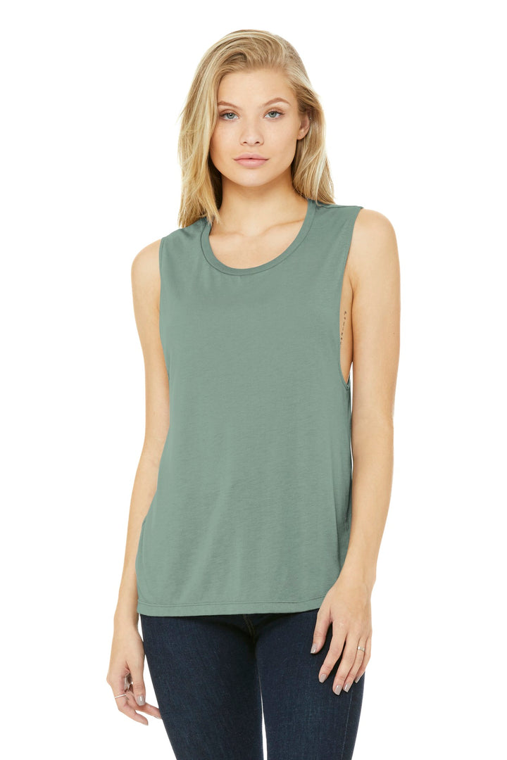 BELLA+CANVAS ¨ Women's Flowy Scoop Muscle Tank. BC8803