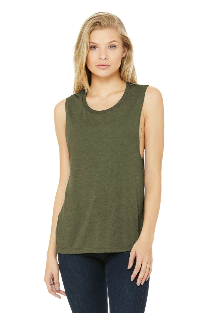 BELLA+CANVAS ¨ Women's Flowy Scoop Muscle Tank. BC8803