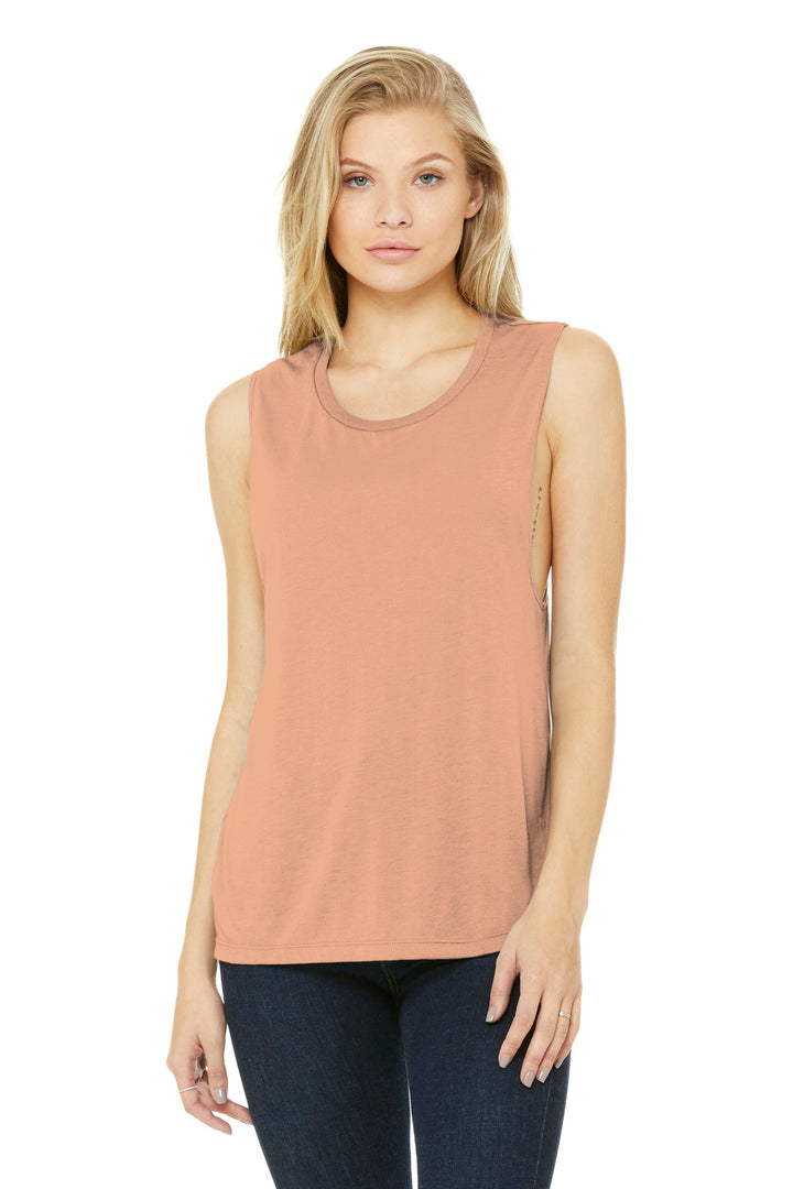 BELLA+CANVAS ¨ Women's Flowy Scoop Muscle Tank. BC8803