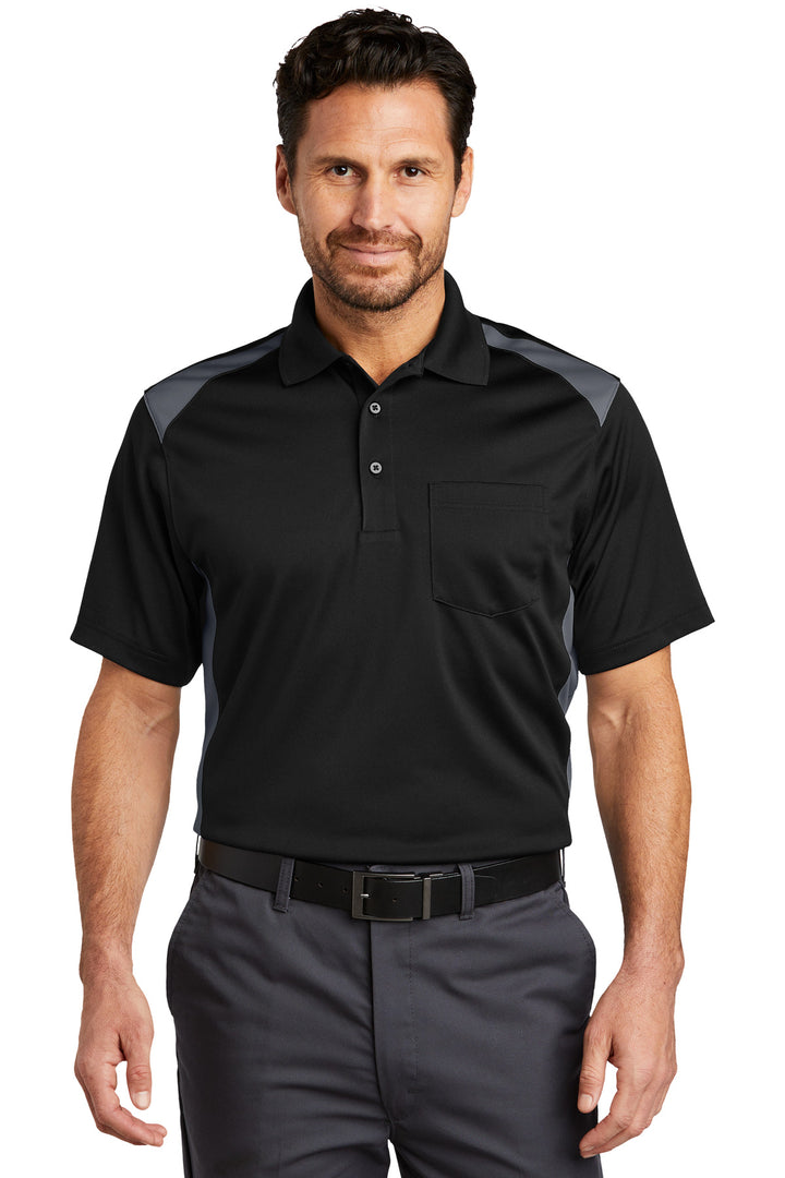 CornerStone¨ Select Snag-Proof Two Way Colorblock Pocket Polo. CS416