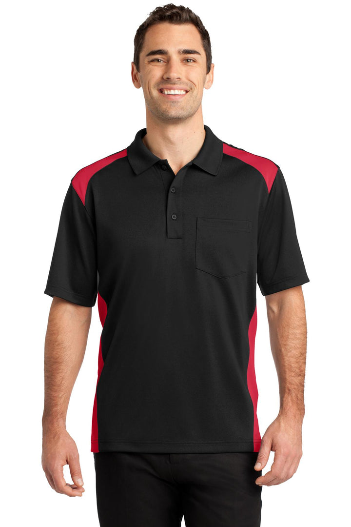 CornerStone¨ Select Snag-Proof Two Way Colorblock Pocket Polo. CS416