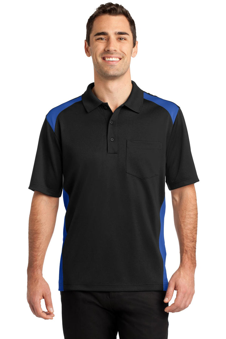 CornerStone¨ Select Snag-Proof Two Way Colorblock Pocket Polo. CS416