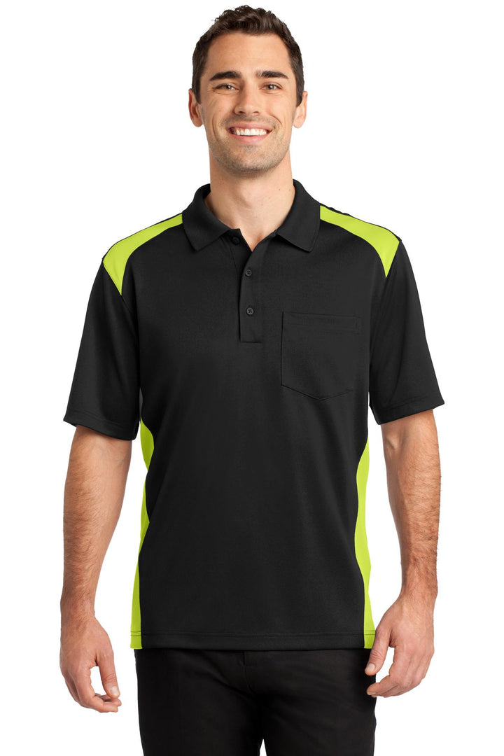 CornerStone¨ Select Snag-Proof Two Way Colorblock Pocket Polo. CS416