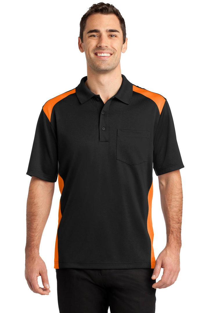 CornerStone¨ Select Snag-Proof Two Way Colorblock Pocket Polo. CS416