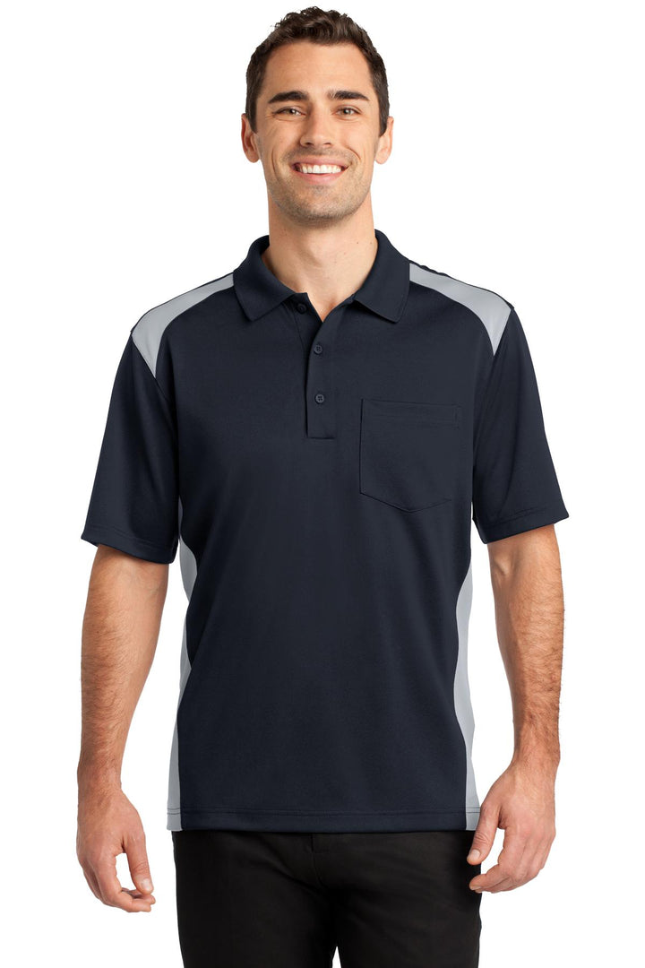 CornerStone¨ Select Snag-Proof Two Way Colorblock Pocket Polo. CS416