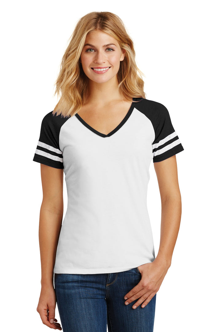 District ¨ Women's Game V-Neck Tee. DM476