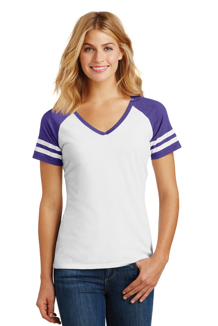 District ¨ Women's Game V-Neck Tee. DM476