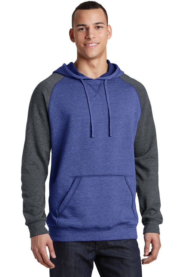 District¨ Young Mens Lightweight Fleece Raglan Hoodie.  DT196