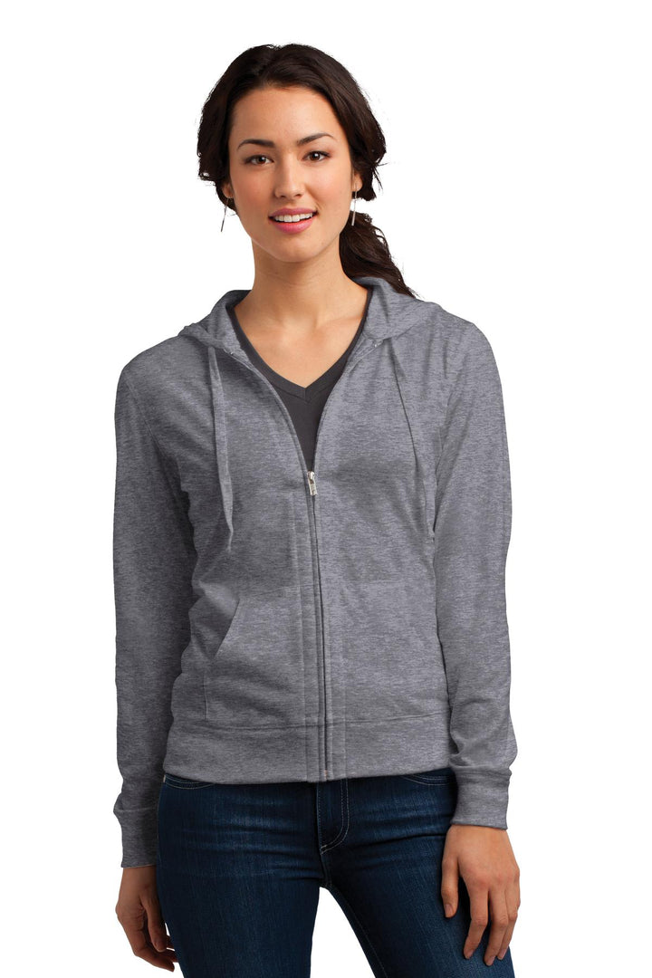 District¨ Women's Fitted Jersey Full-Zip Hoodie. DT2100