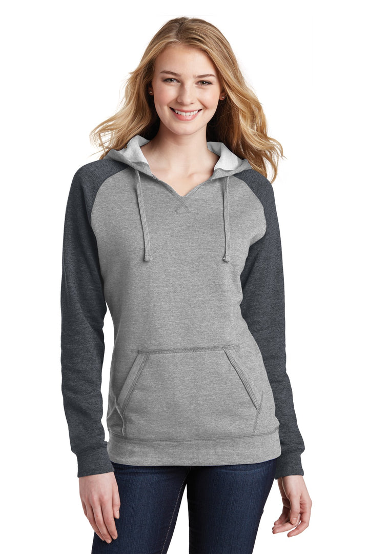 District¨ Women's Lightweight Fleece Raglan Hoodie.  DT296