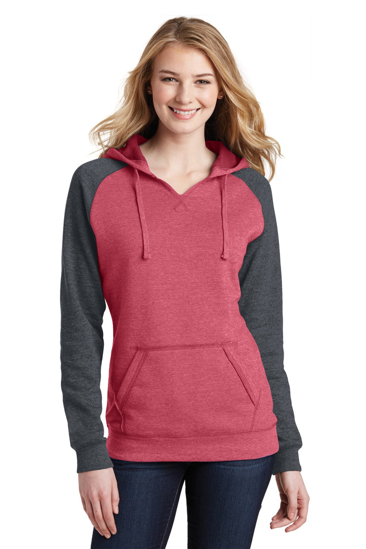 District¨ Women's Lightweight Fleece Raglan Hoodie.  DT296