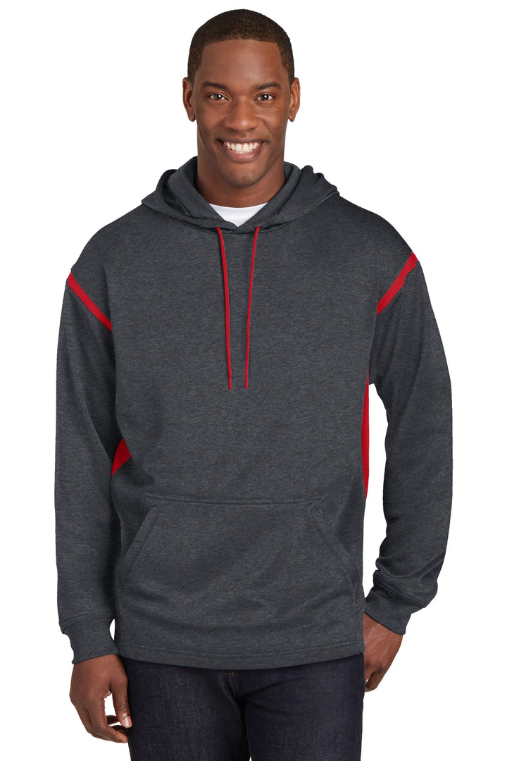Sport-Tek¨ Tech Fleece Colorblock Hooded Sweatshirt. F246