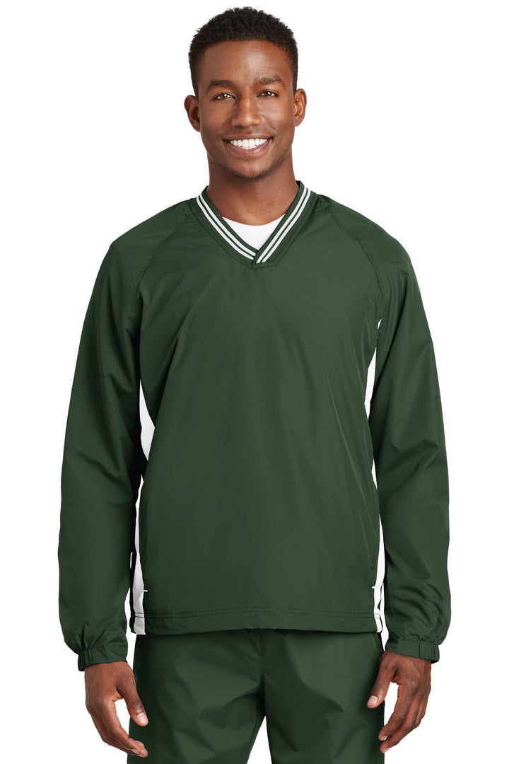 Sport-Tek¨ Tipped V-Neck Raglan Wind Shirt. JST62