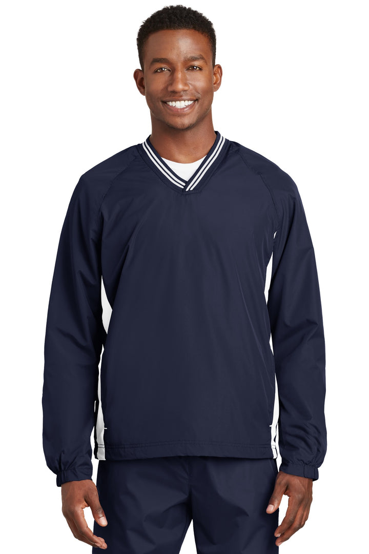 Sport-Tek¨ Tipped V-Neck Raglan Wind Shirt. JST62