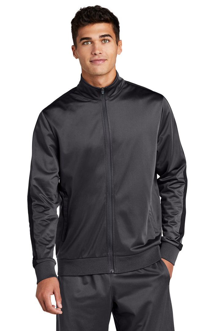 Sport-Tek ¨ Tricot Sleeve Stripe Track Jacket. JST94
